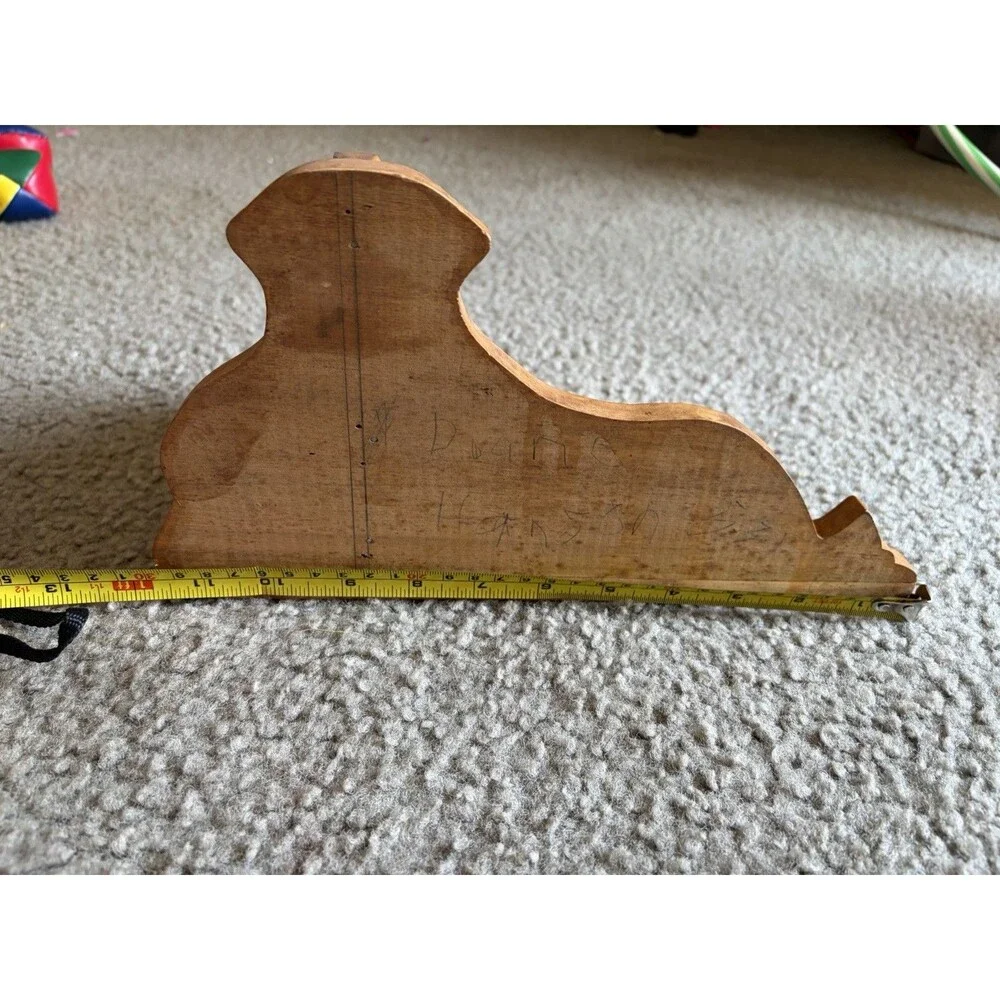 Small Bell Shaped Wooden Corner Shelf   Handcrafted